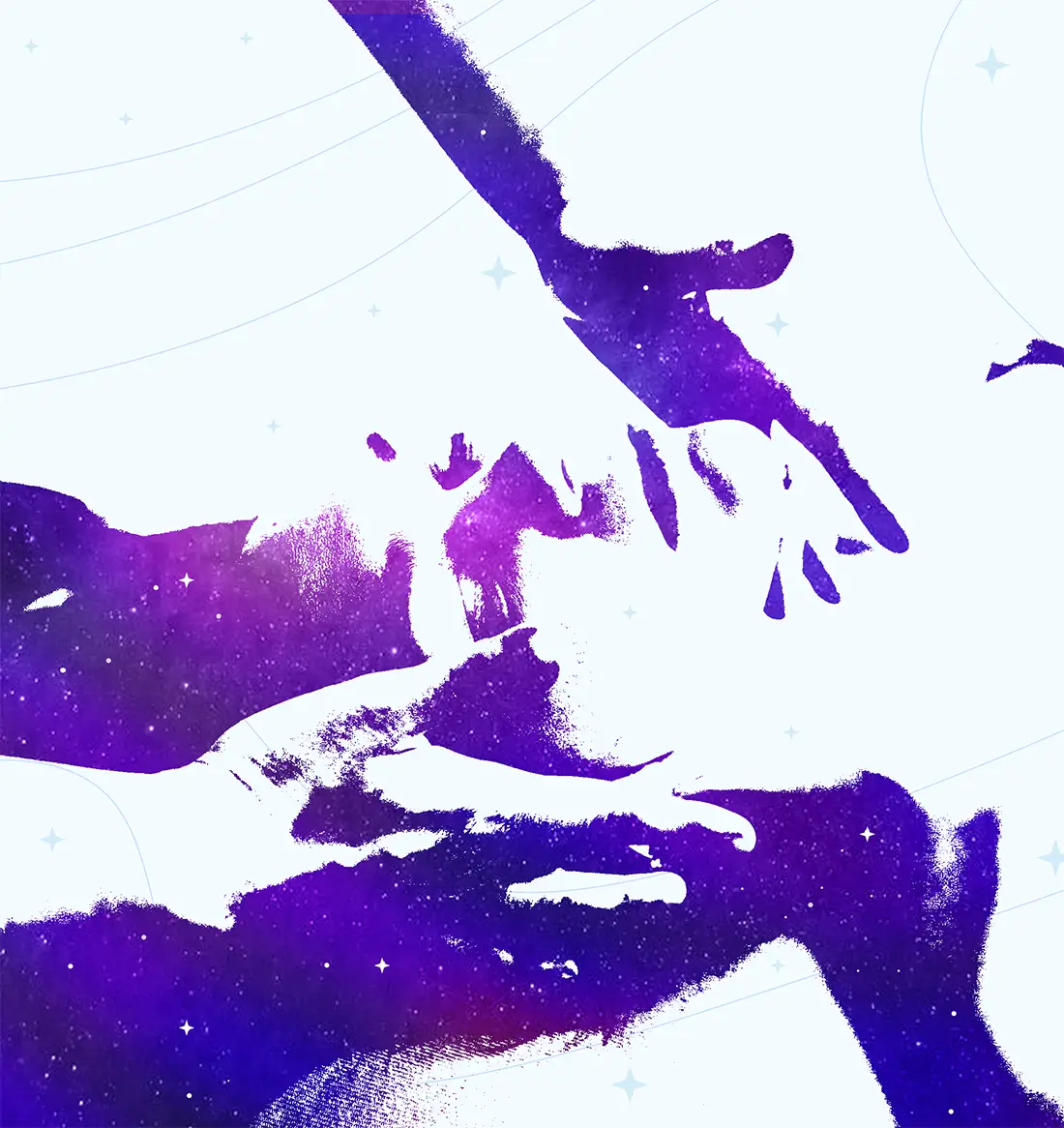 Star filled silhoutte of a woman recieving a relaxing mobile massage from the comfort of her home in Simpsonville, SC
